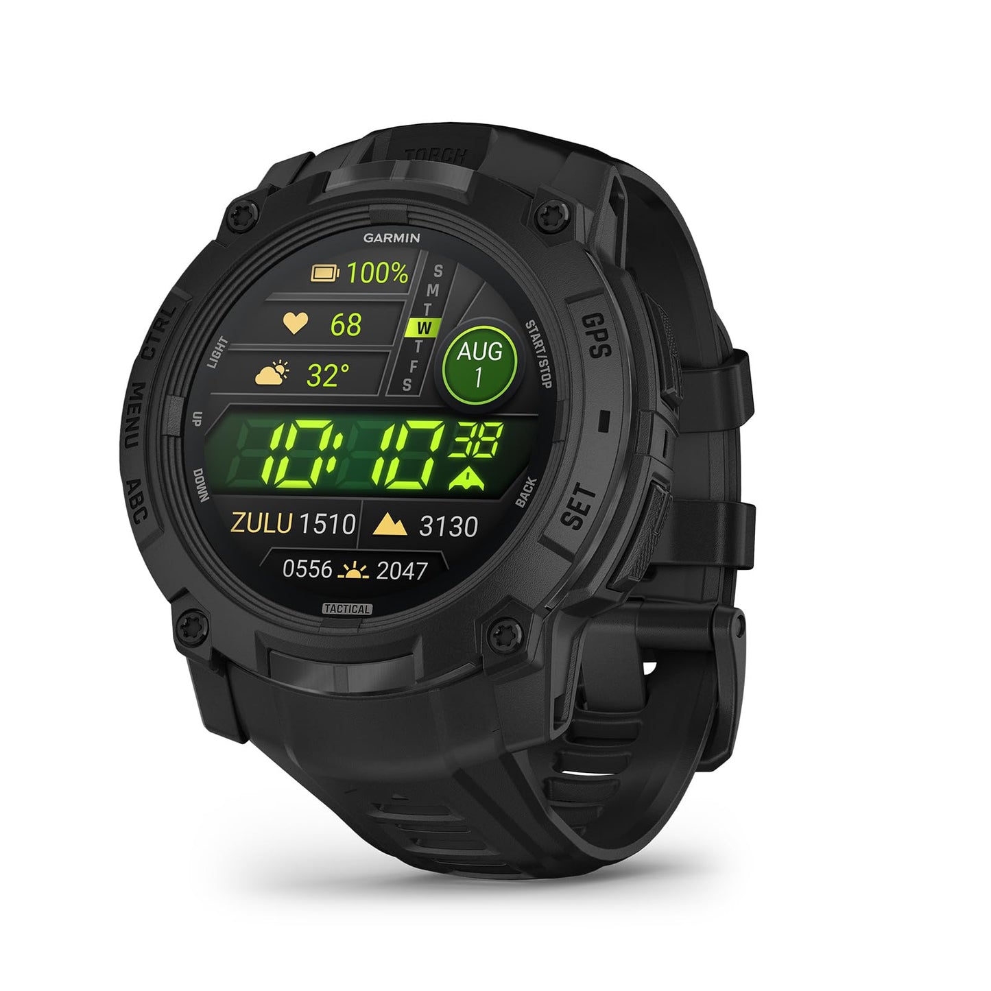 Garmin Instinct 3 Tactical 50mm AMOLED – GPS-Multisport-Smartwatch, 1,3" AMOLED-Display, bis zu 24 Tage Akkulaufzeit, 80+ Sport-Apps, Taktische Funktionen