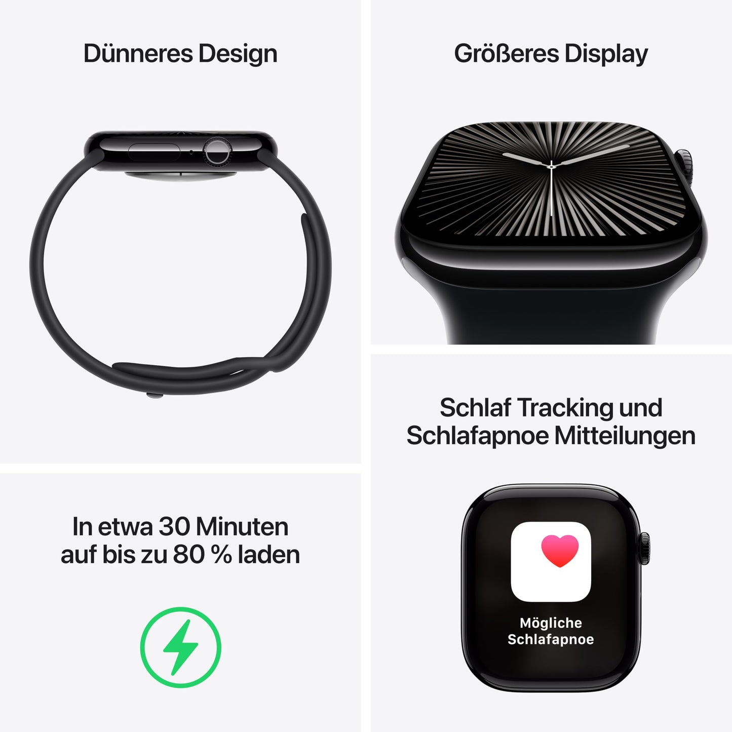 Apple Watch Series 10 (GPS + Cellular 46 mm) Smartwatch mit Titangehäuse in Natur und Milanaise Armband in Natur (S/M). Fitnesstracker