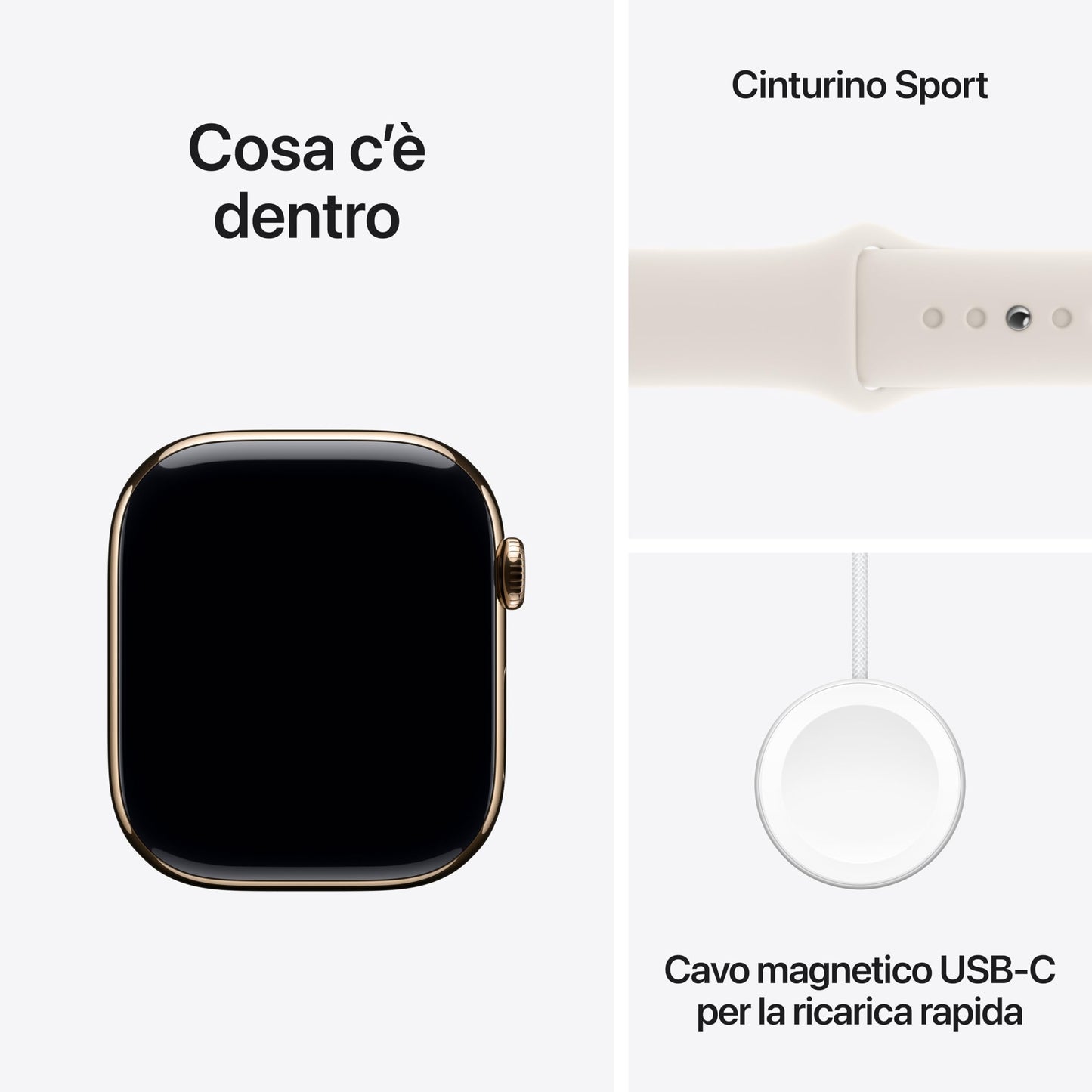 Apple Watch Series 10 [GPS + Cellular, 46mm] - Goldenes Titangehäuse und weißes Star-Sportarmband, M/L (Generalüberholt)