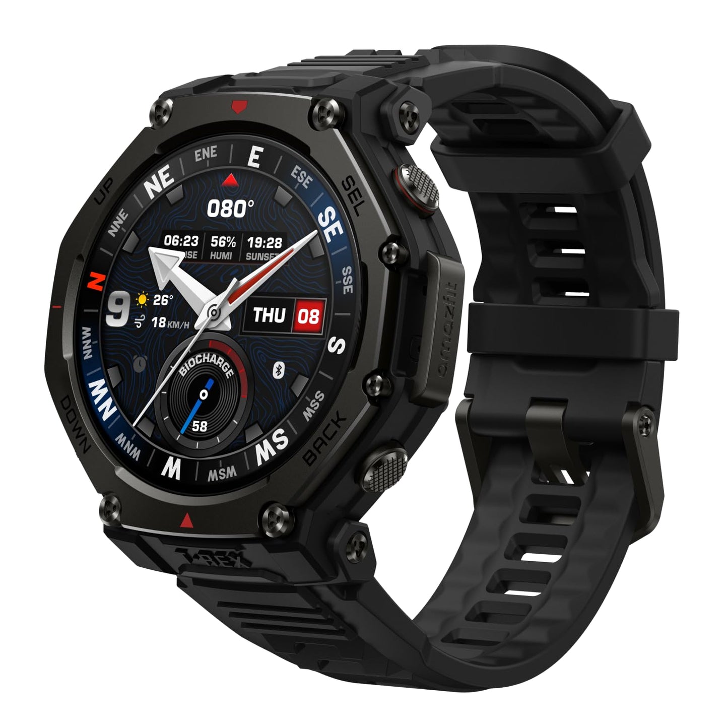 Amazfit T-Rex 3 Pro Outdoor Smartwatch 48mm Saphir-AMOLED-Display, Titan-Lünette, Dualband-GPS, Offline-Karten, 25 Tage Akku, Integ