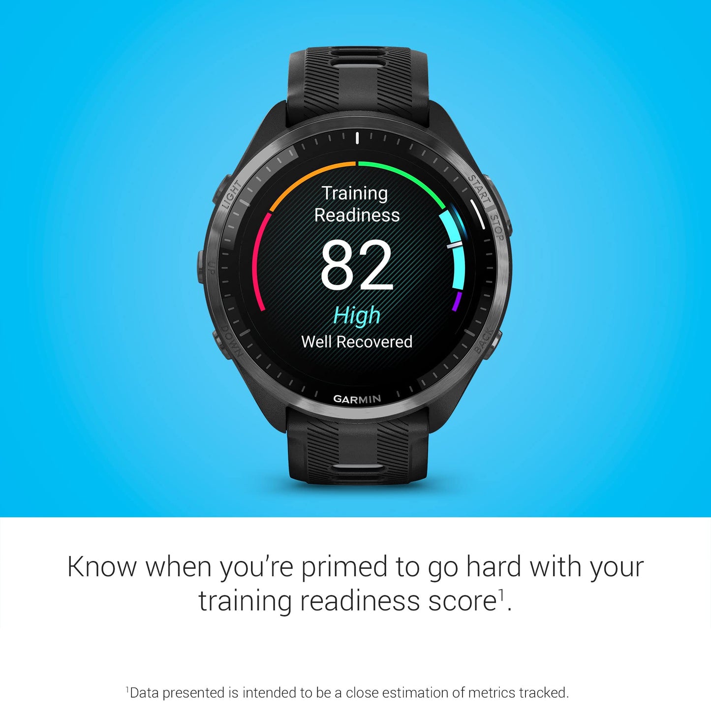 Garmin Forerunner® 965 Lauf-Smartwatch, buntes AMOLED-Display, Trainingsmessungen und Wiederherstellungsinformationen