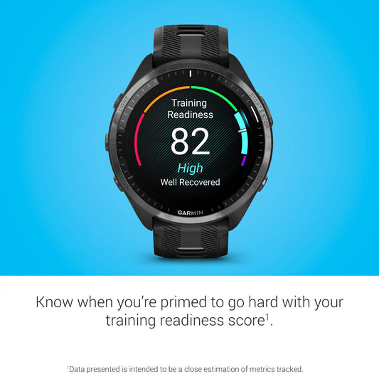 Garmin Forerunner® 965 Lauf-Smartwatch, buntes AMOLED-Display, Trainingsmessungen und Wiederherstellungsinformationen