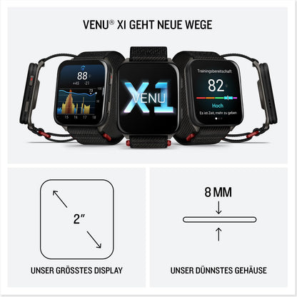 Garmin Venu X1 51mm - Fitness-Smartwatch, 2" AMOLED-Display, bis zu 8 Tage Akkulaufzeit, 100+-Sport-Apps, 24/7 Health- und Wellnessfunktionen