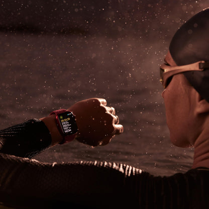 Apple Watch Series 9 (GPS + Cellular, 45 mm) Smartwatch mit Aluminiumgehäuse und Sportarmband M/L in Mitternacht. Fitnesstracker, Blutsauerstoff und EKG Apps