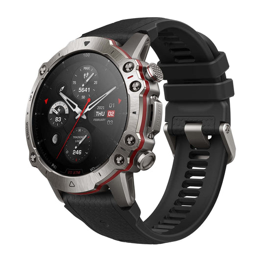 Amazfit Falcon 49mm Outdoor Smartwatch mit Dual-Band GPS, Smarter Sportcoach, Trainingsvorlagen, 150 Sportmodi, Saphir-Display, Titangehäuse in Militärqualität