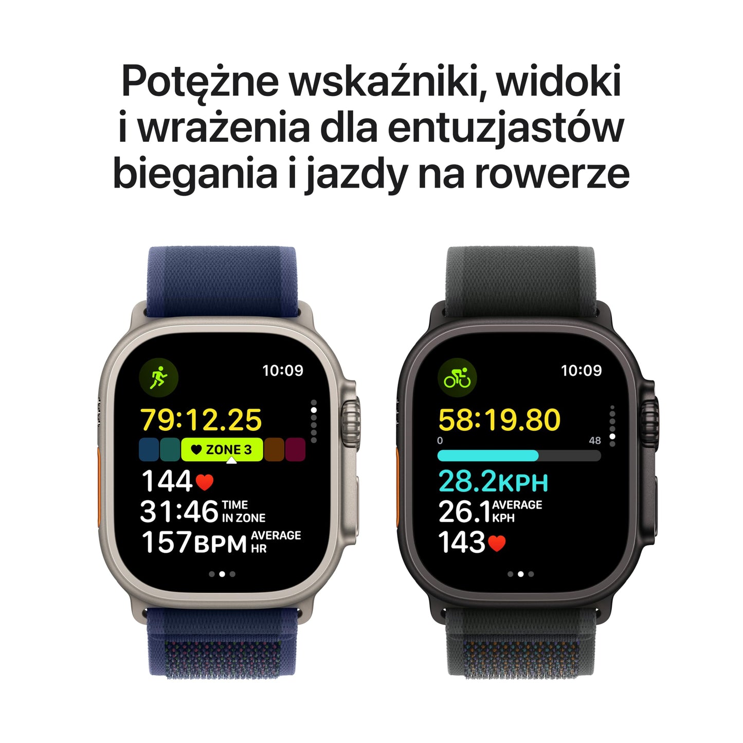 Apple Watch Ultra 2 GPS + Cellular 49 mm Smartwatch z wytrzymałą kopertą z tytanu kolor Czarny+ Bransoleta mediolańska kolor Czarny-S. Monitor Fitness, superwydajna bateria, neutralność węglowa