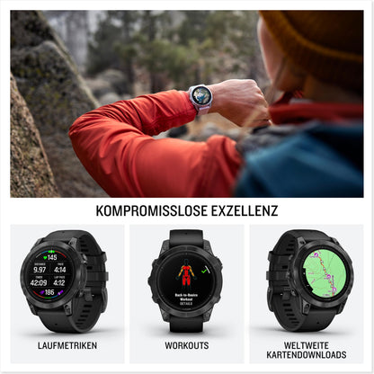 Garmin EPIX PRO 51mm – GPS-Multisport-Smartwatch mit brillantem 1,4“ AMOLED-Display und Touch-/Tastenbedienung. TOPO-Karten, 60 Sport-Apps, Garmin Music, Garmin Pay, bis zu 31 Tage Akkulaufzeit