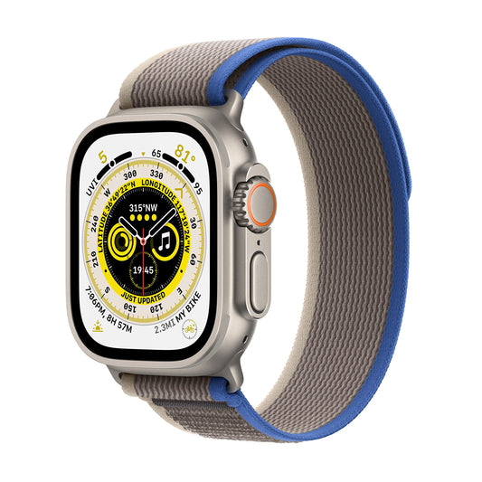 Apple Watch Ultra Titanium/Blue Gray Trail Loop M/L MQFV3 EU